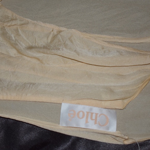 Black lace chevron pattern dress. With Chloe slip - Picture 7 of 8